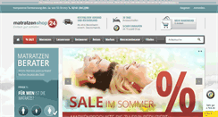 Desktop Screenshot of matratzenshop24.de