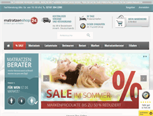 Tablet Screenshot of matratzenshop24.de
